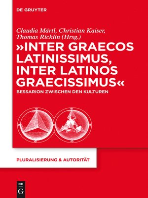 cover image of "Inter graecos latinissimus, inter latinos graecissimus"